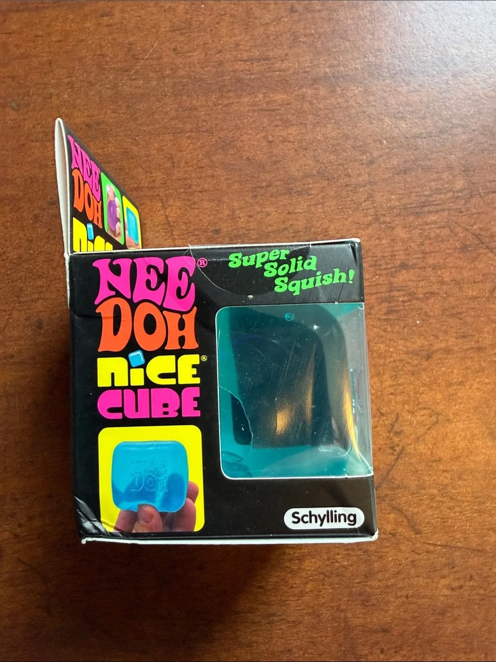 Needoh Nice Cube Super Solid Squish! Blue